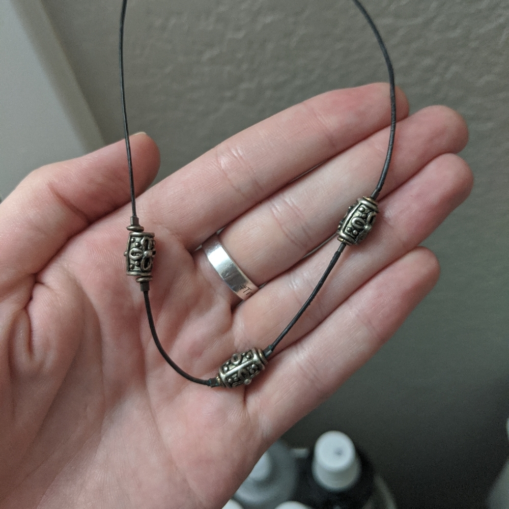 Simple Black and Silver Necklace
